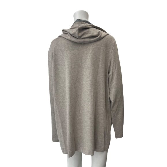 Marina Sport Heathered Gray Beige Jersey Zip Hoodie size Large/XL - Picture 5 of 8